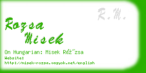 rozsa misek business card